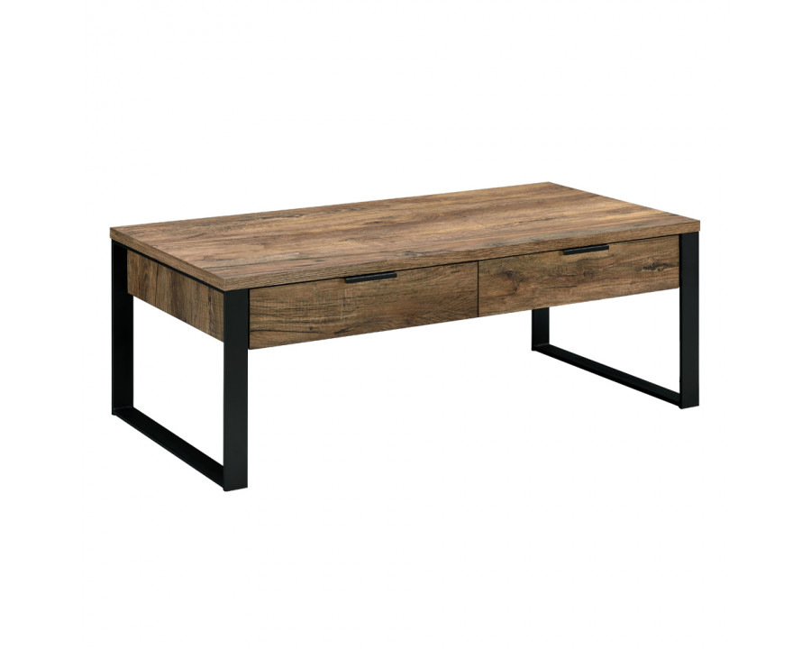 ACME - Aflo Coffee Table in Weathered Oak/Black