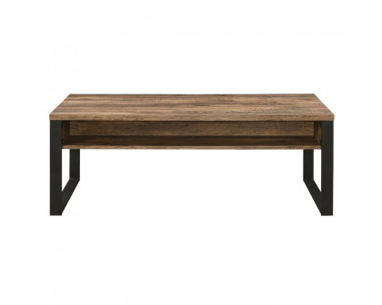 ACME - Aflo Coffee Table in Weathered Oak/Black