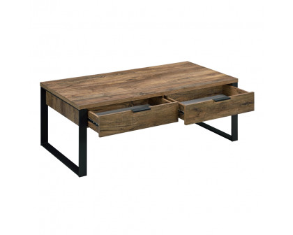 ACME - Aflo Coffee Table in Weathered Oak/Black