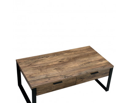 ACME - Aflo Coffee Table in Weathered Oak/Black