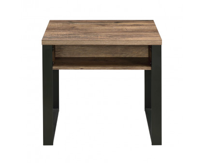 ACME - Aflo End Table in Weathered Oak/Black