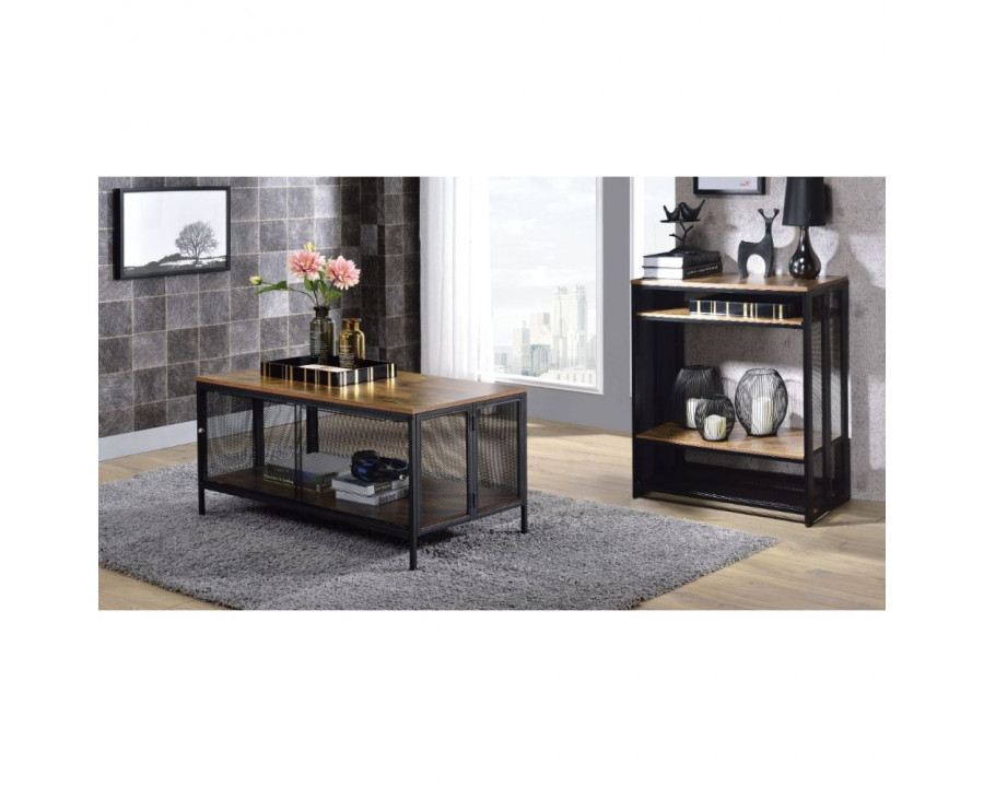 ACME - Winam Coffee Table in Antique Oak/Black