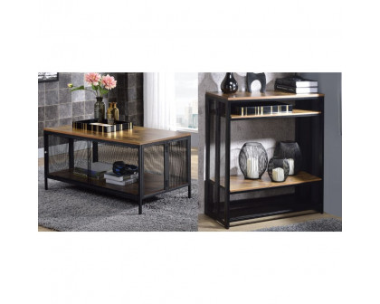 ACME - Winam Coffee Table in Antique Oak/Black