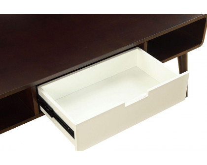 ACME - Christa Coffee Table in White/Espresso