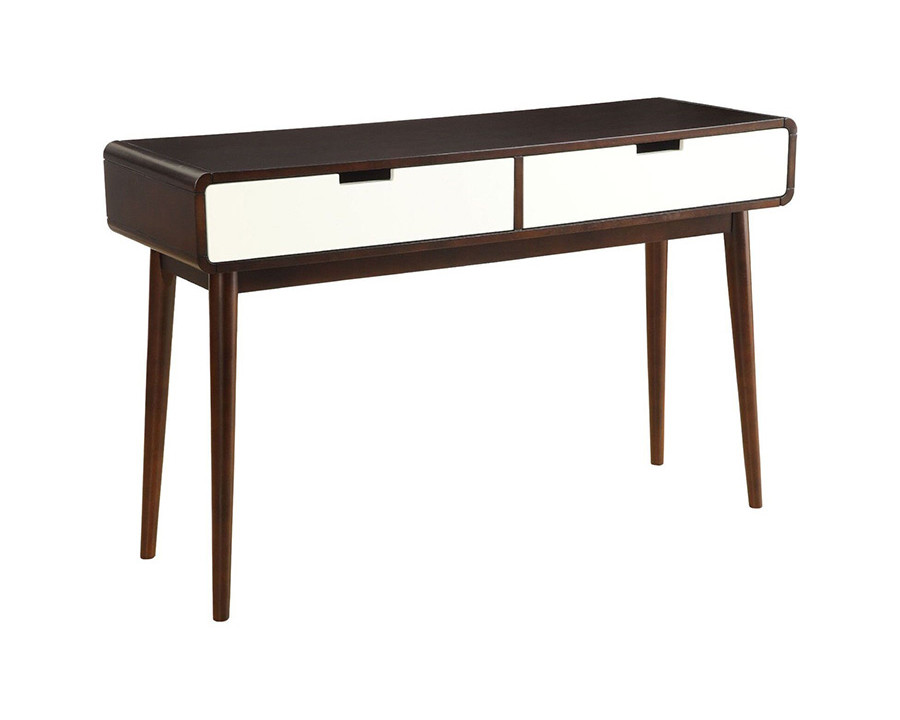 ACME - Christa Sofa Table in White/Espresso