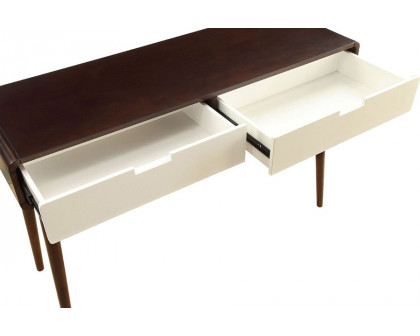 ACME - Christa Sofa Table in White/Espresso