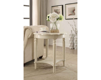 ACME Fordon End Table - Antique White