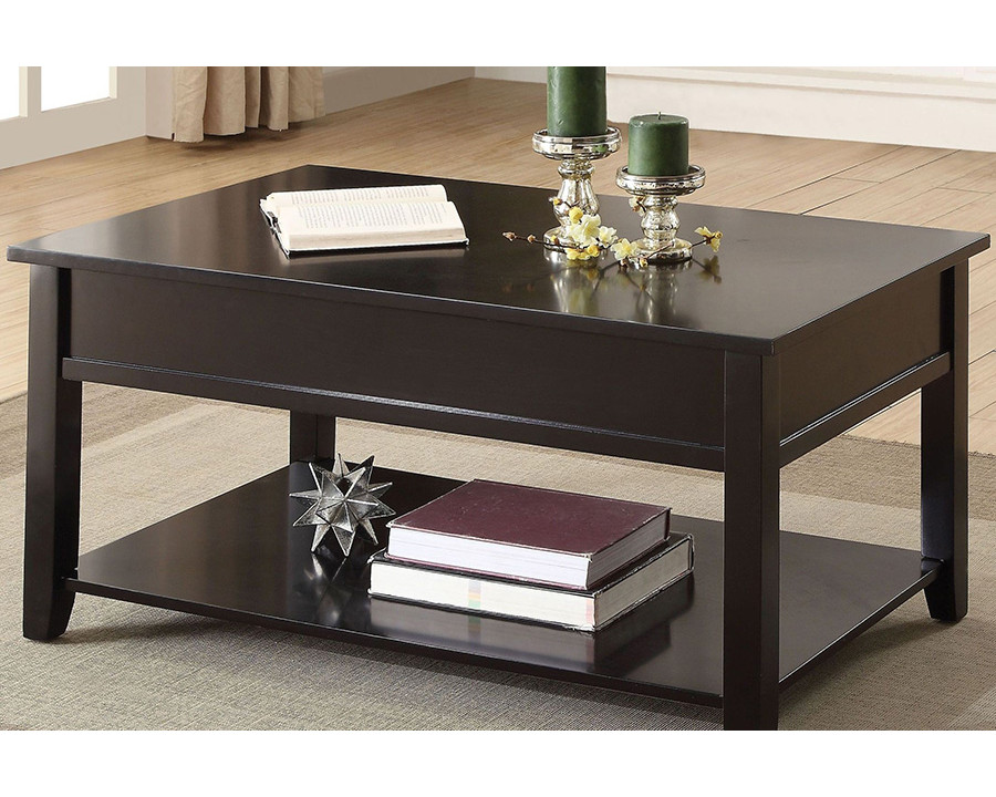 ACME Malachi Coffee Table with Lift Top - Black