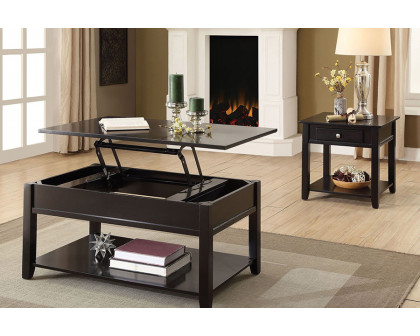 ACME Malachi Coffee Table with Lift Top - Black