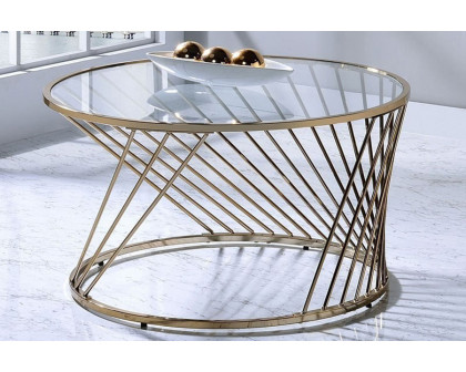 ACME - Bluelipe Coffee Table in Champagne