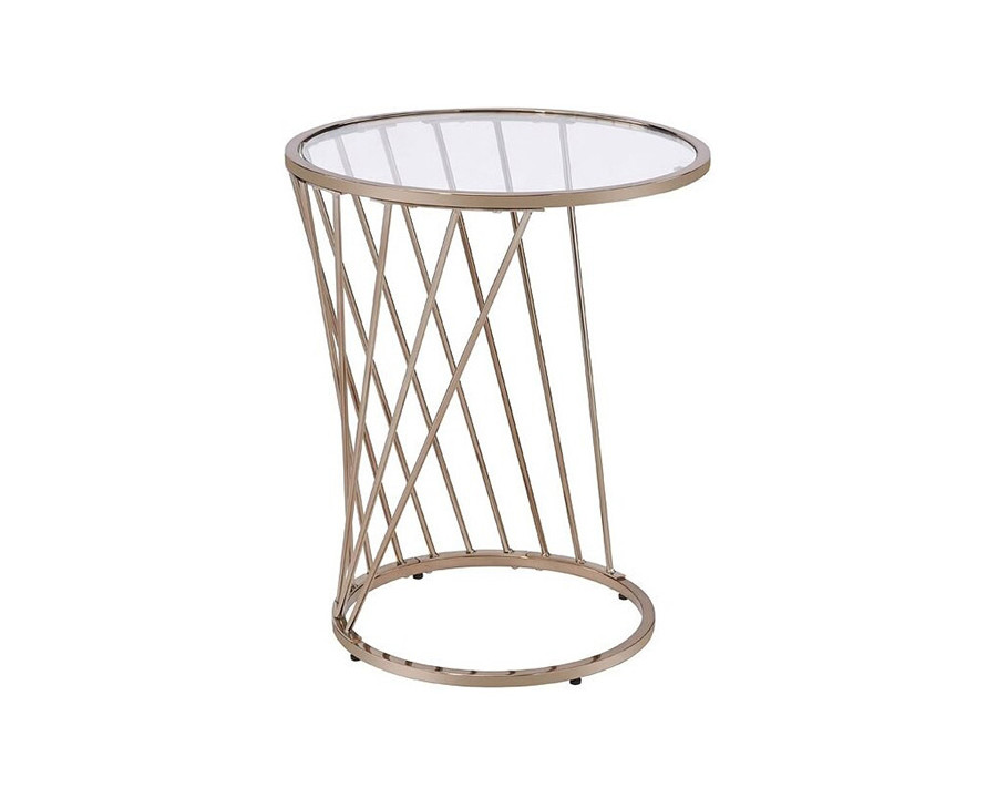 ACME - Bluelipe End Table in Champagne