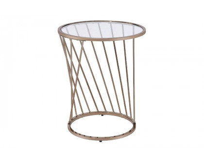 ACME - Bluelipe End Table in Champagne