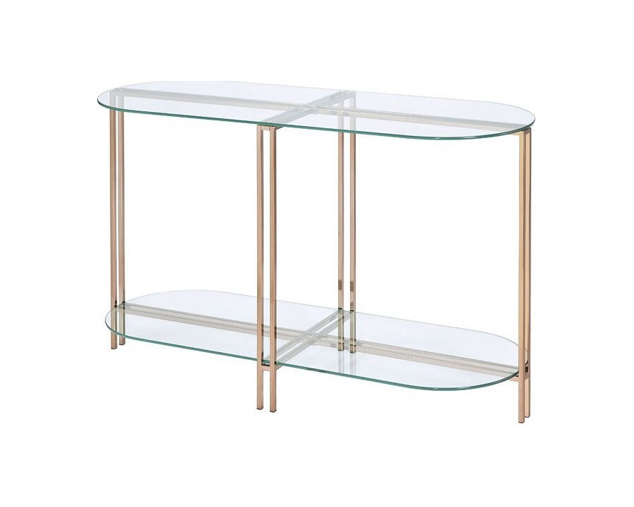 ACME - Veises Sofa Table in Champagne