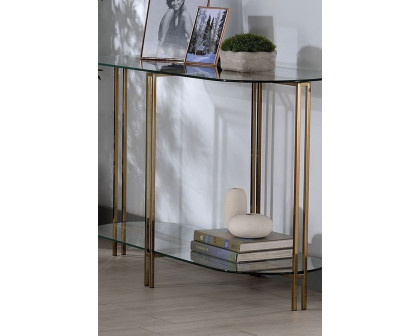 ACME - Veises Sofa Table in Champagne