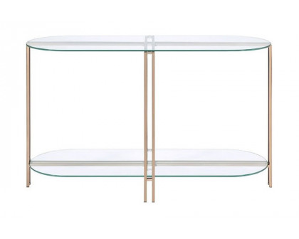 ACME - Veises Sofa Table in Champagne