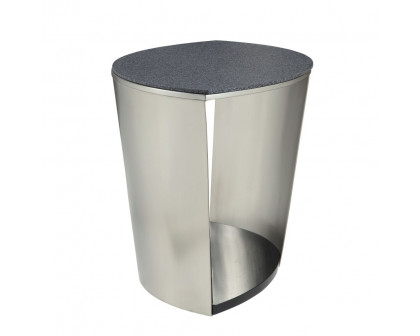 ACME - Thyge End Table in Satin Plated/Glass Stone