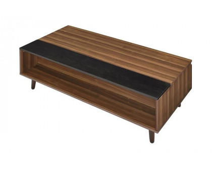 ACME - Avala Coffee Table with Lift Top in Walnut/Black