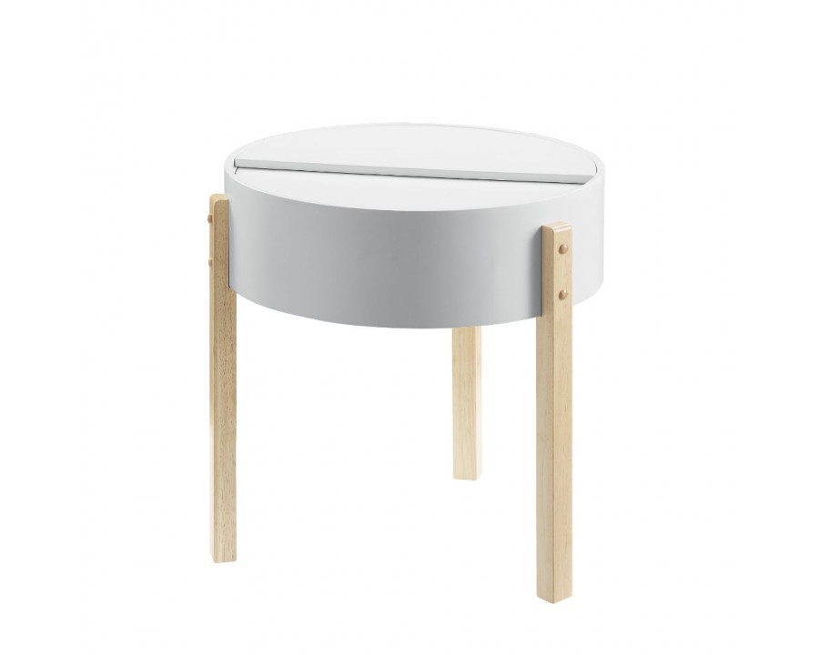 ACME - Bodfish End Table in White/Natural