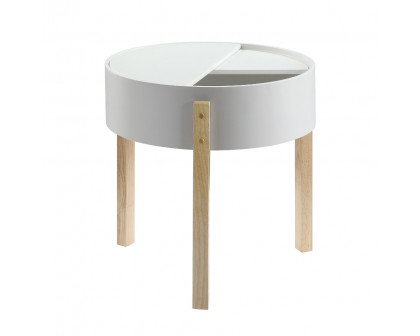 ACME - Bodfish End Table in White/Natural