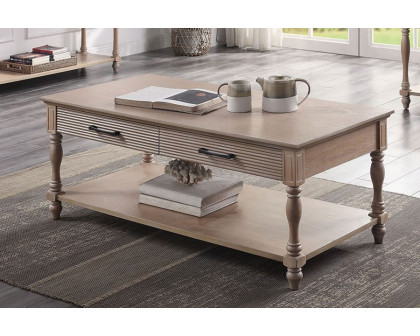 ACME - Ariolo Coffee Table in Weathered Oak