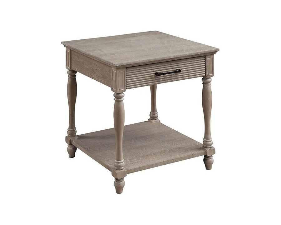 ACME - Ariolo End Table in Weathered Oak