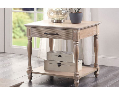 ACME - Ariolo End Table in Weathered Oak