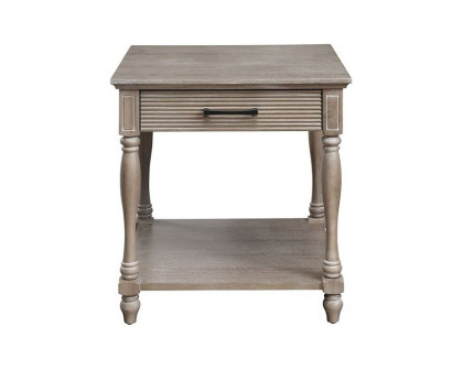 ACME - Ariolo End Table in Weathered Oak