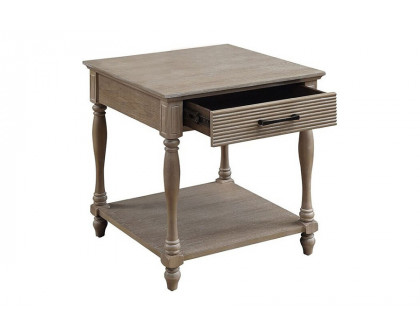 ACME - Ariolo End Table in Weathered Oak