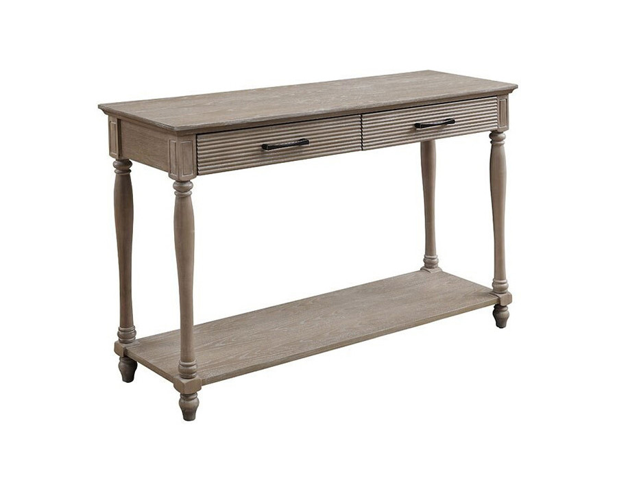 ACME - Ariolo Sofa Table in Weathered Oak