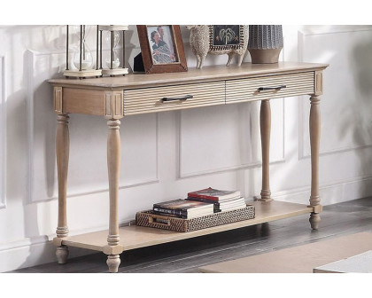 ACME - Ariolo Sofa Table in Weathered Oak