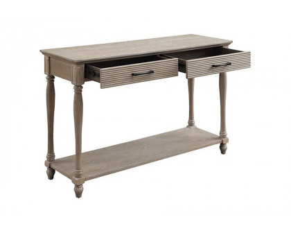 ACME - Ariolo Sofa Table in Weathered Oak