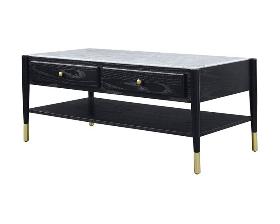 ACME - Atalia Coffee Table in Marble Top/Black