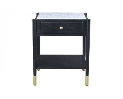 ACME - Atalia End Table in Marble Top/Black