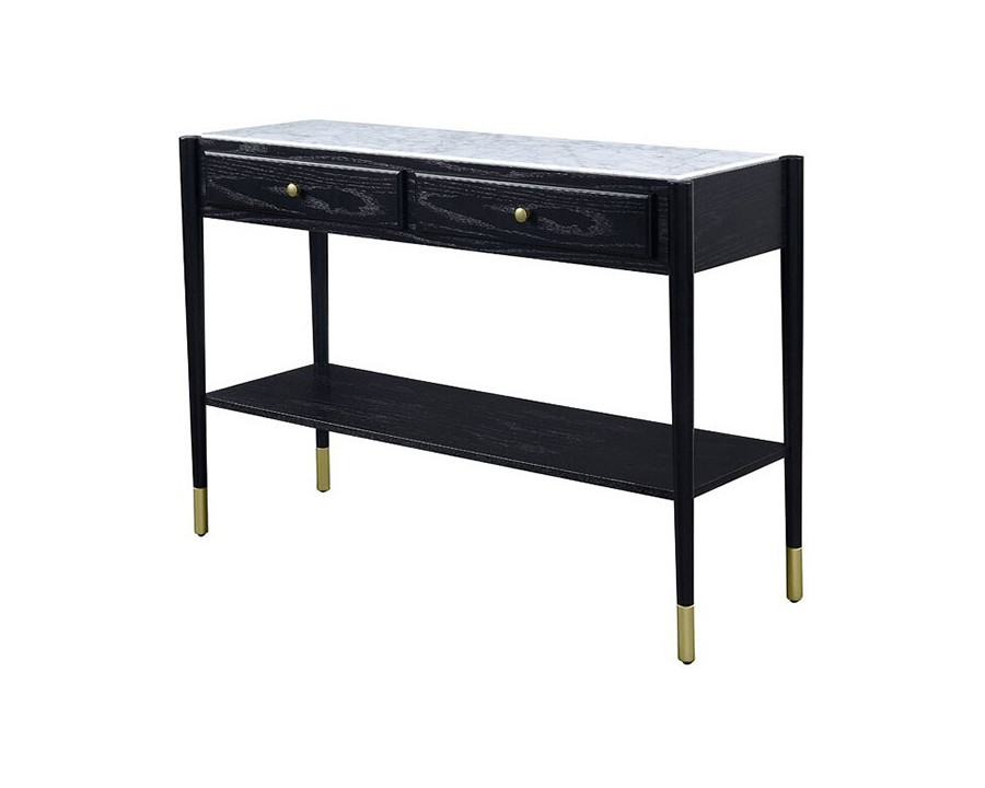 ACME - Atalia Sofa Table in Marble Top/Black