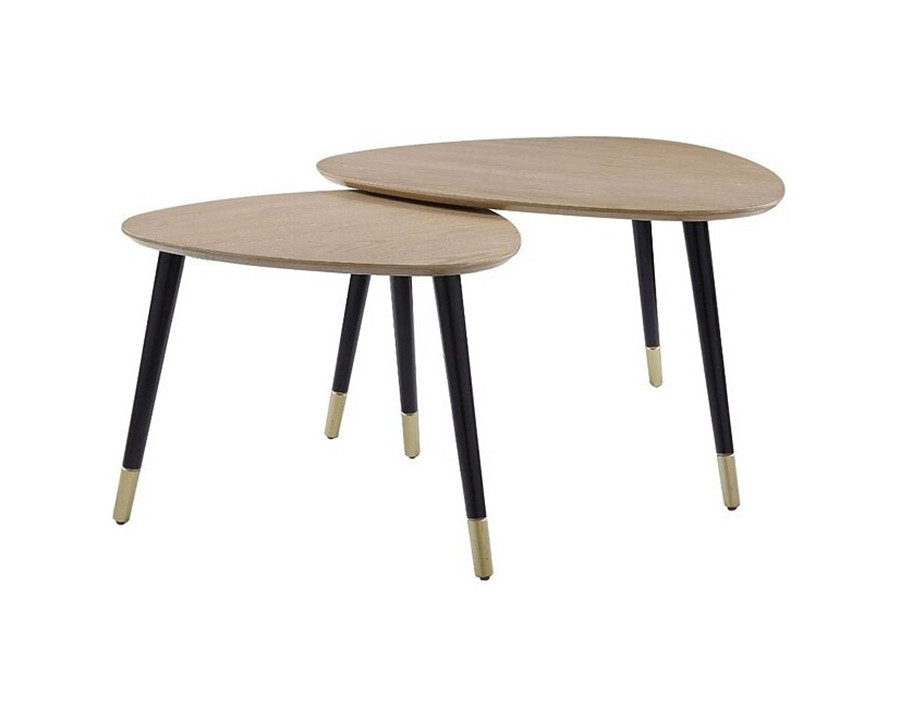 ACME Allison Nesting Table Set - Natural/Black