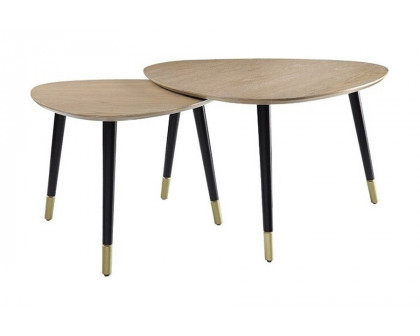 ACME Allison Nesting Table Set - Natural/Black