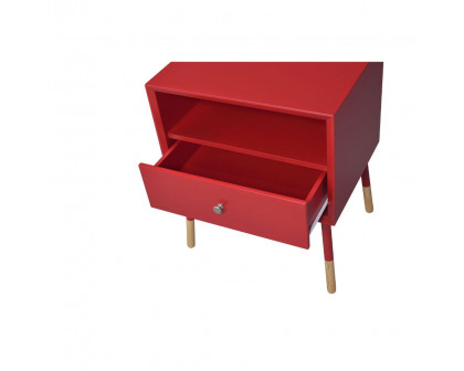 ACME Sonria II End Table - Red/Natural