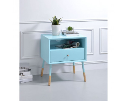 ACME Sonria II Accent Table - Light Blue/Natural