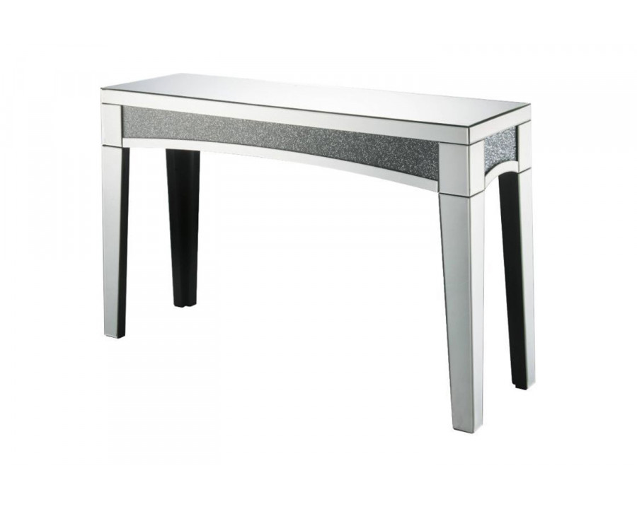 ACME - Noralie Console Table in Mirrored/Faux Diamonds (84678)