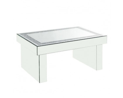 ACME - Noralie Coffee Table in Mirrored/Faux Diamonds (84700)