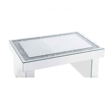 ACME - Noralie Coffee Table in Mirrored/Faux Diamonds (84700)