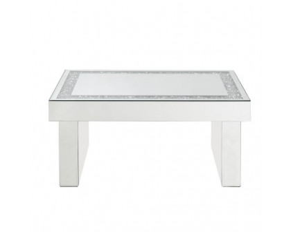 ACME - Noralie Coffee Table in Mirrored/Faux Diamonds (84700)