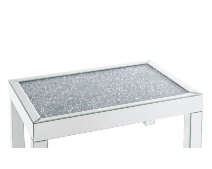 ACME - Noralie Coffee Table in Mirrored/Faux Diamonds (84705)