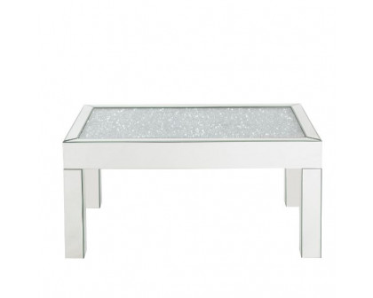 ACME - Noralie Coffee Table in Mirrored/Faux Diamonds (84705)