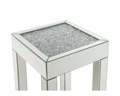 ACME - Noralie End Table in Mirrored/Faux Diamonds (84707)