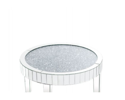 ACME - Noralie Coffee Table in Mirrored/Faux Diamonds (84710)