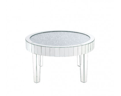 ACME - Noralie Coffee Table in Mirrored/Faux Diamonds (84710)