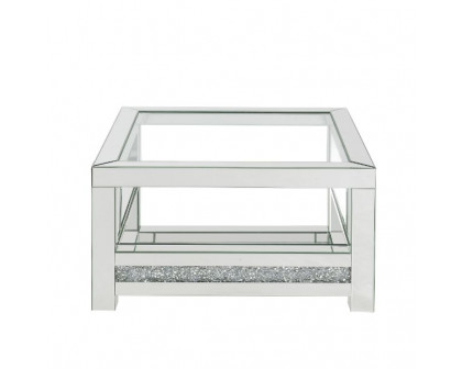 ACME - Noralie Coffee Table in Mirrored/Faux Diamonds (84720)