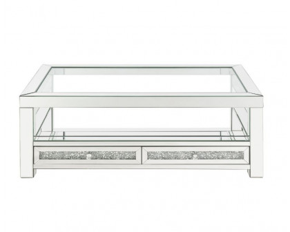 ACME - Noralie Coffee Table in Mirrored/Faux Diamonds (84730)