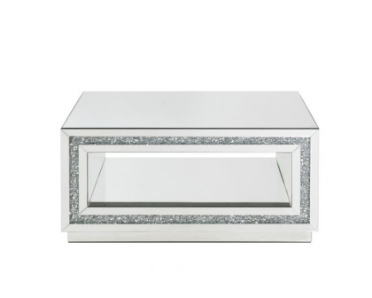 ACME - Noralie Coffee Table in Mirrored/Faux Diamonds (84735)